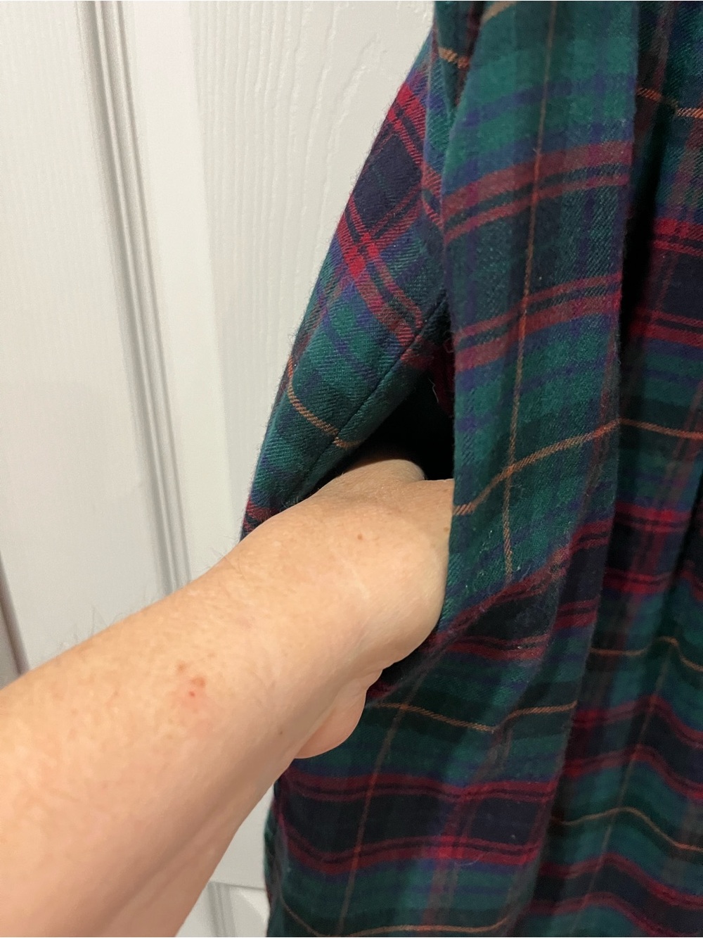 Laura Ashley Sz8 Classic Green Plaid Wool Blend Sleeveless Midi Dress, Jumper - Picture 6 of 10